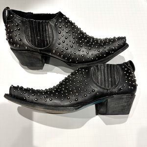 LANE Women's Studded Ankle Booties In Black